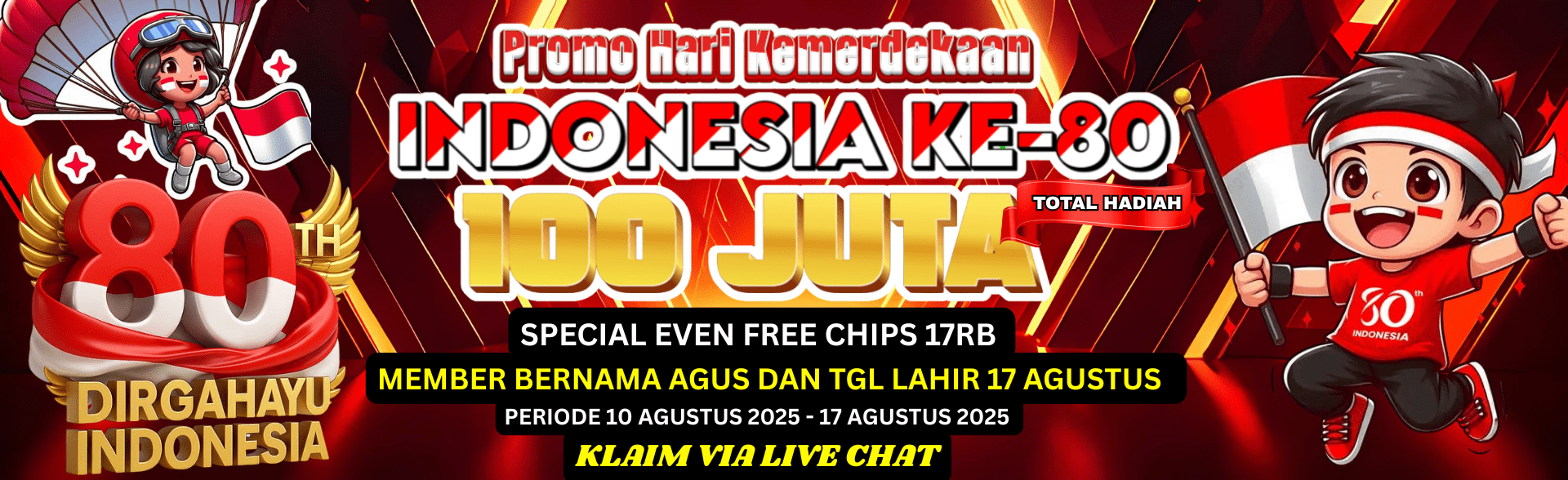 FREE CHIP 17 AGUSTUS 2025